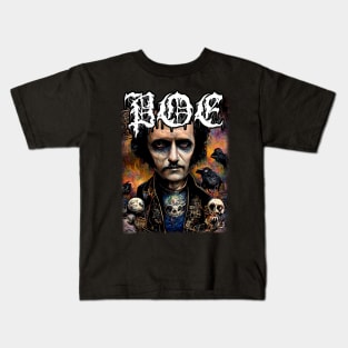 Edgar Alan Poe Metalhead Kids T-Shirt